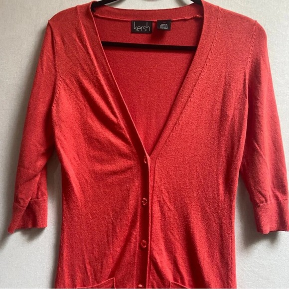 Kersh soft 3/4  sleeve button midi cardigan Sz S - Picture 4 of 9